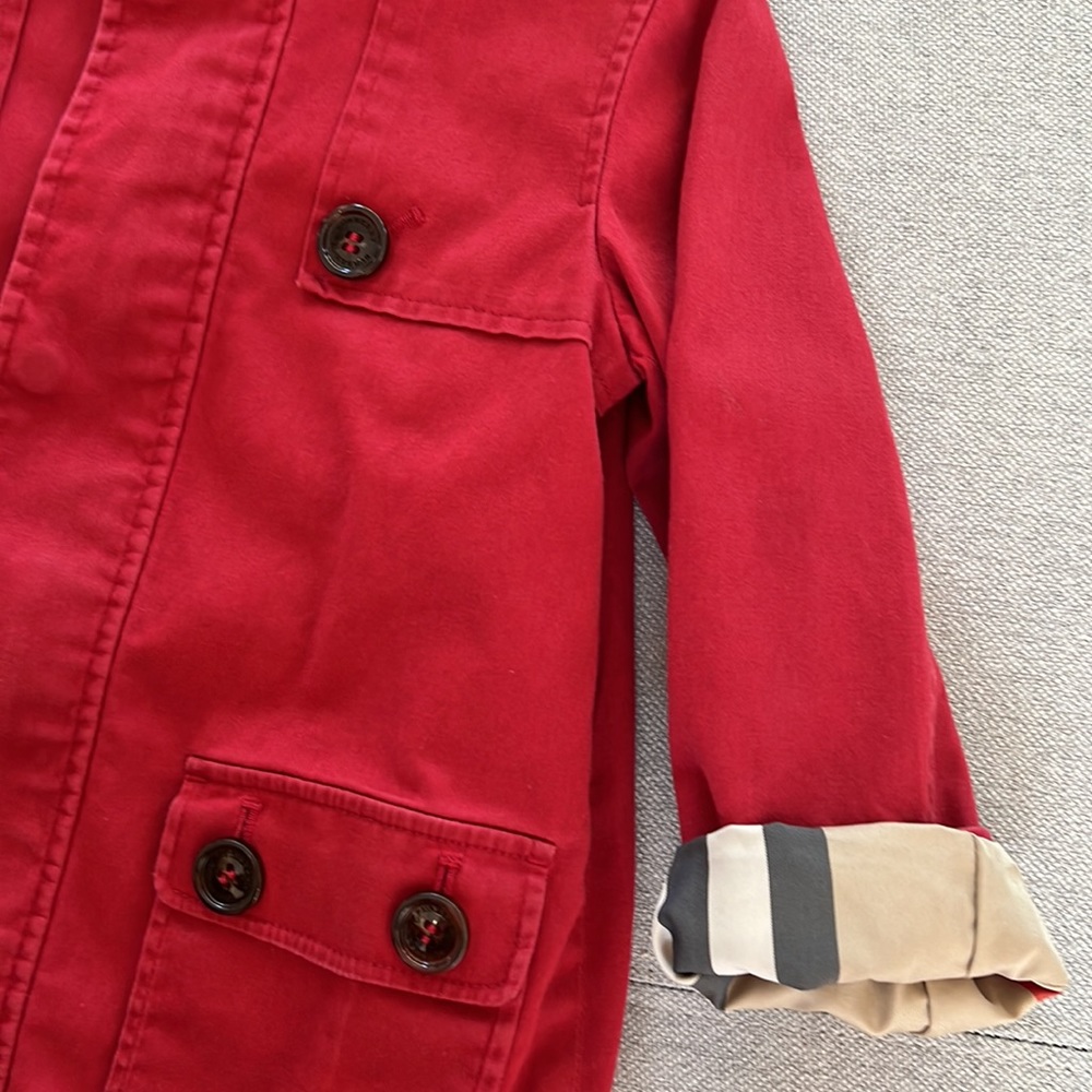 Burberry Unisex Toddler Red Jacket Size 3T - Picture 2 of 8